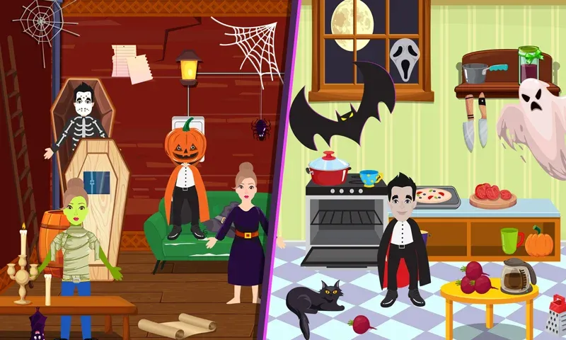 Pretend Play Halloween Party (Претендуй на Хэллоуинскую вечеринку) [МОД Много монет] Screenshot 4