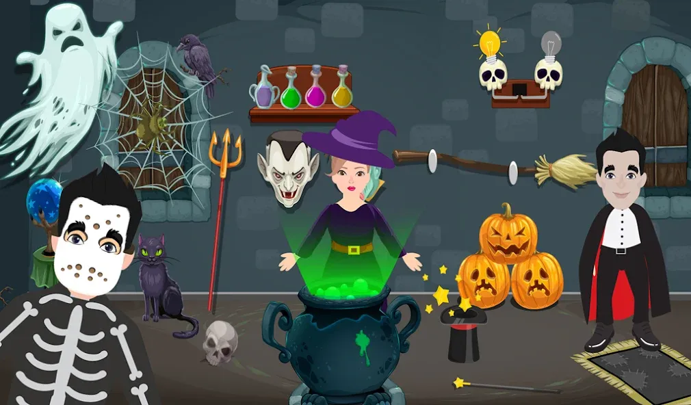 Pretend Play Halloween Party (Претендуй на Хэллоуинскую вечеринку) [МОД Много монет] Screenshot 5