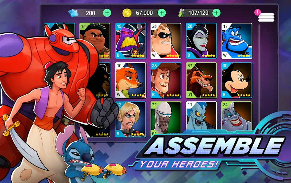 Disney Heroes: Battle Mode (Дисней Хироус) [МОД Unlocked] Screenshot 3