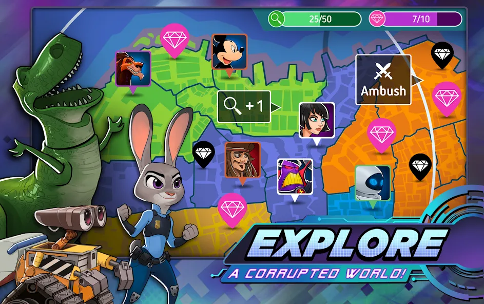 Disney Heroes: Battle Mode (Дисней Хироус) [МОД Unlocked] Screenshot 5