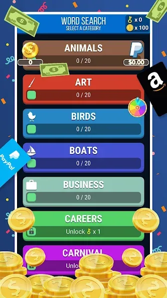 Make Money: Word Search (Мейк Мани) [МОД Unlocked] Screenshot 1
