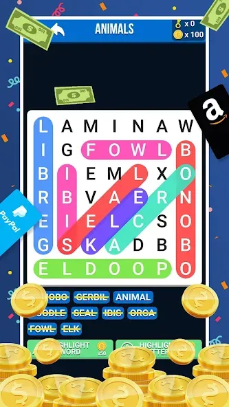 Make Money: Word Search (Мейк Мани) [МОД Unlocked] Screenshot 2