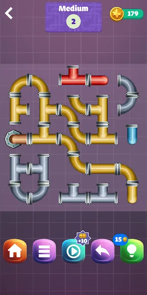 Pipe Puzzle Connect (Пайп Пазл Коннект) [МОД Unlocked] Screenshot 3