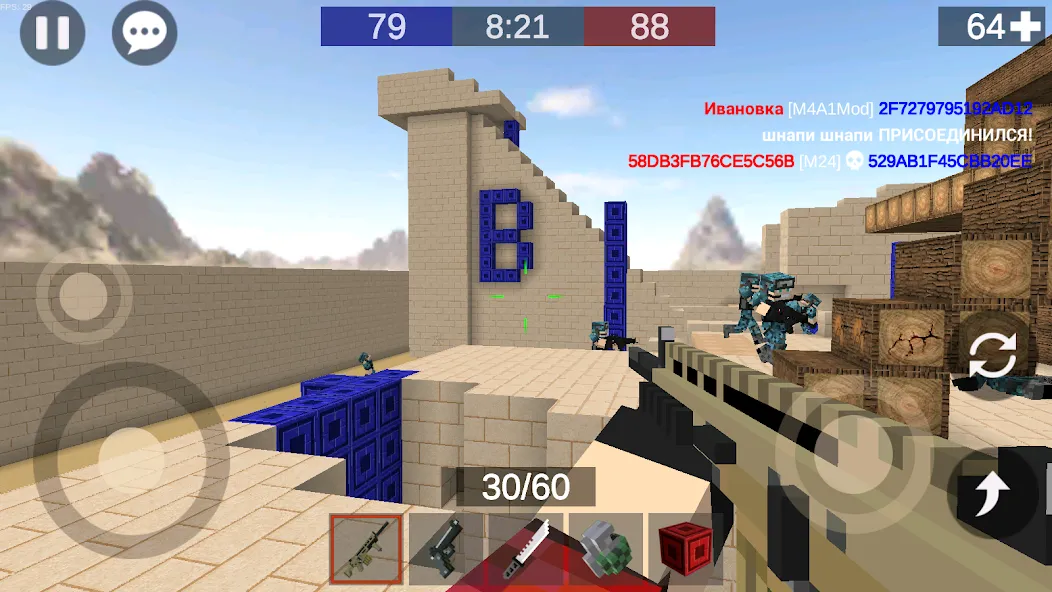 Pixel Combats 2: Gun games PvP [МОД Бесконечные монеты] Screenshot 5