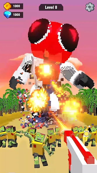 Pixel Shooting: Craft Demolish (Пиксельное стрелялка) [МОД Unlocked] Screenshot 2