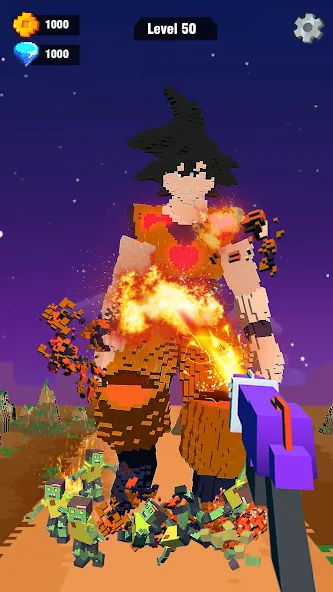 Pixel Shooting: Craft Demolish (Пиксельное стрелялка) [МОД Unlocked] Screenshot 4