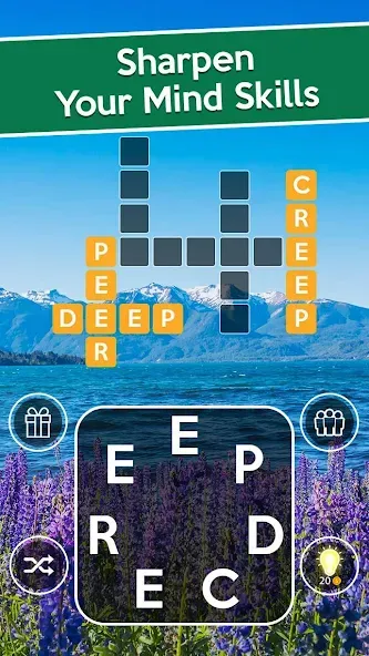 Word Cross: Crossy Word Search (Уорд Кросс) [МОД Бесконечные деньги] Screenshot 2