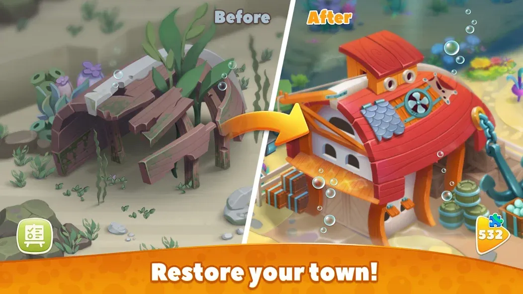 Undersea Solitaire Tripeaks (Андерси Солитэр Трипикс) [МОД Mega Pack] Screenshot 2