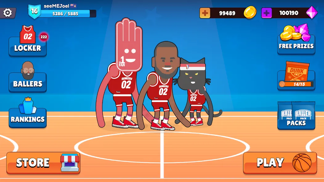 Dunkers 2 (Данкерс 2) [МОД Бесконечные деньги] Screenshot 1