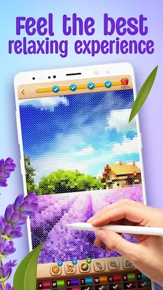 Cross-Stitch: Coloring Book (Кросс) [МОД Все открыто] Screenshot 1