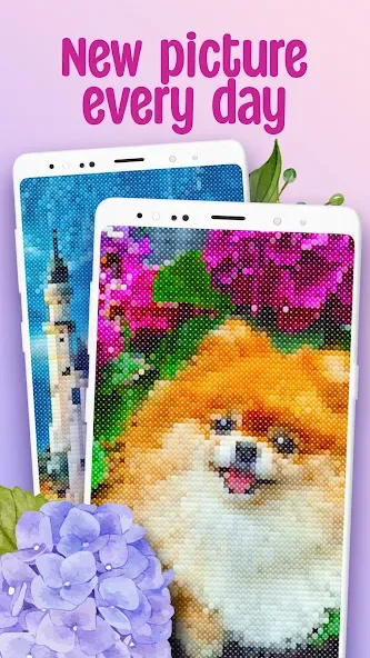 Cross-Stitch: Coloring Book (Кросс) [МОД Все открыто] Screenshot 3