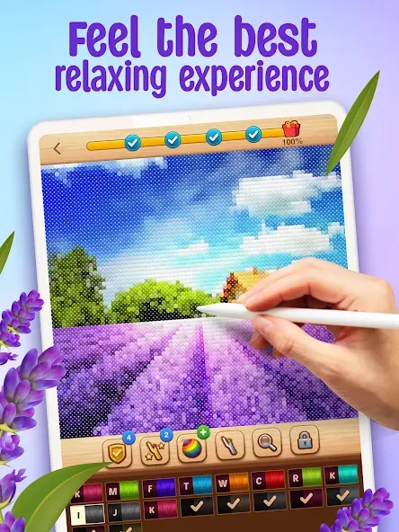 Cross-Stitch: Coloring Book (Кросс) [МОД Все открыто] Screenshot 5