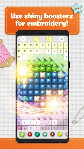 Cross Stitch Coloring Art (Кроссстич окрашивание искусства) [МОД Все открыто] Screenshot 2