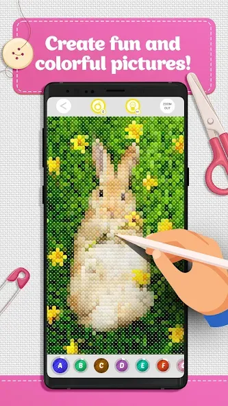 Cross Stitch Coloring Art (Кроссстич окрашивание искусства) [МОД Все открыто] Screenshot 3