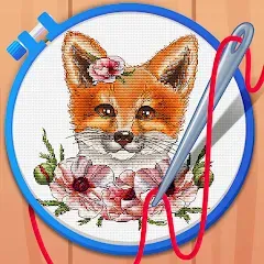 Скачать взломанную Cross Stitch Coloring Art (Кроссстич окрашивание искусства)  [МОД Все открыто]