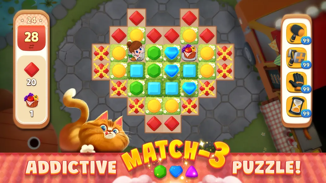 Delish Match : Match3 & Design (Делиш Матч) [МОД Много монет] Screenshot 1