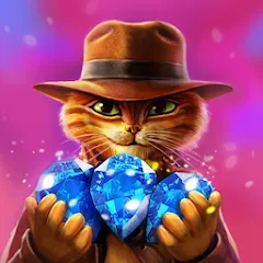 Взлом Indy Cat: Match 3 Adventure  [МОД Бесконечные деньги]