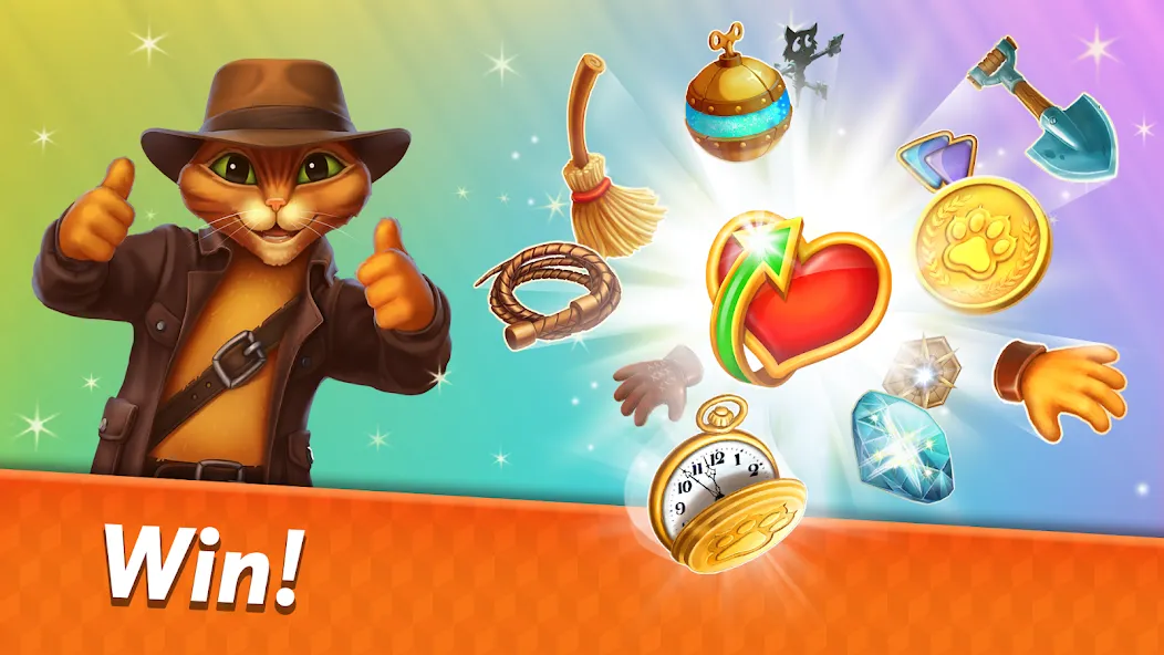 Indy Cat 2: Match 3 game [МОД Unlimited Money] Screenshot 4