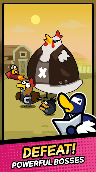 Duck vs Chicken : Idle Defense (Дак против Чикен) [МОД Много денег] Screenshot 4