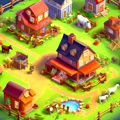 Скачать взломанную Country Valley Farming Game (Парадайз Хей Фарм Айленд)  [МОД Unlimited Money]