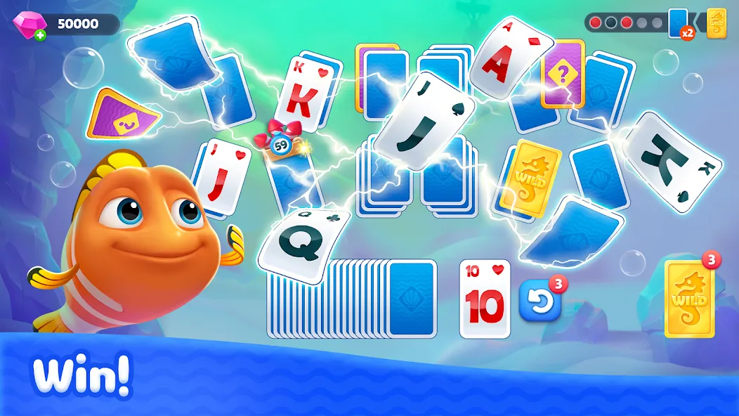Fishdom Solitaire (Фишдом Солитер) [МОД Unlimited Money] Screenshot 3