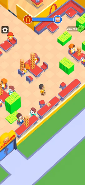 My Burger Shop: Burger Games (Май Бургер Шоп Игры) [МОД Бесконечные деньги] Screenshot 1