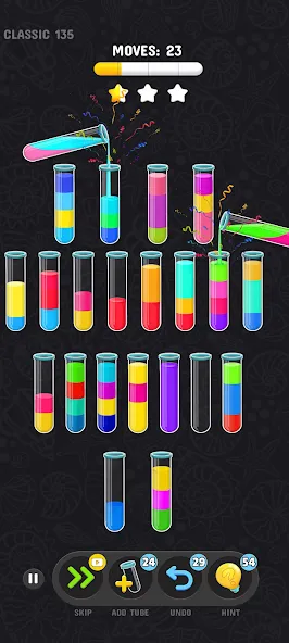 Color Water Sort Puzzle Games (Цветные игры сортировки воды) [МОД Menu] Screenshot 3