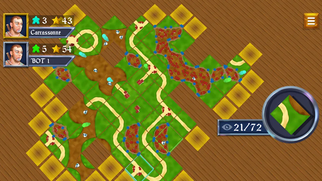 War of Carcassonne board Games (Каркассон) [МОД Unlocked] Screenshot 1