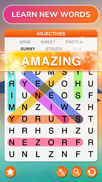 Word Search - Word Puzzle Game [МОД Бесконечные монеты] Screenshot 3