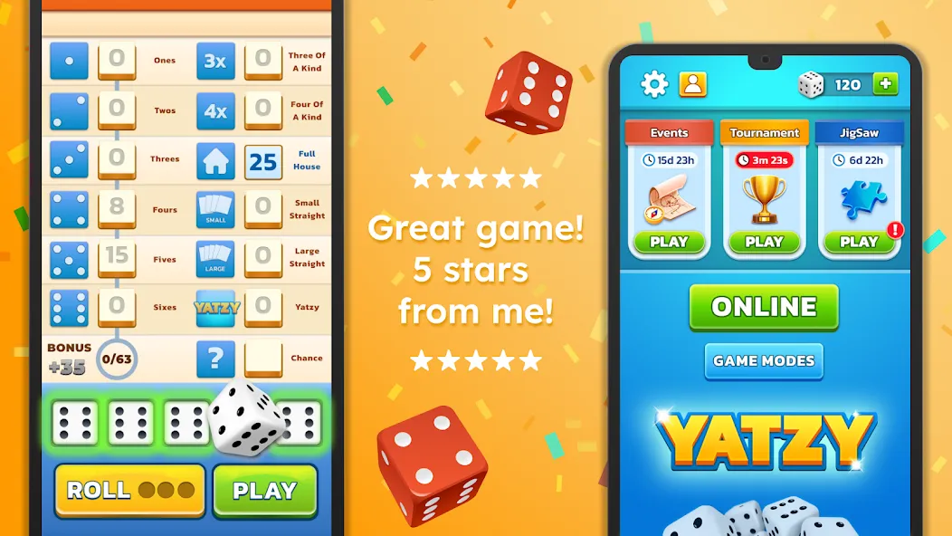 Yatzy - Fun Classic Dice Game (Ятзи) [МОД Бесконечные деньги] Screenshot 2