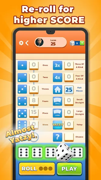 Yatzy - Fun Classic Dice Game (Ятзи) [МОД Бесконечные деньги] Screenshot 5