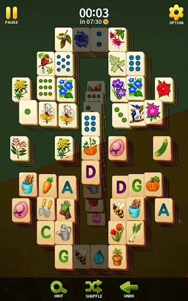 Mahjong Blossom Solitaire [МОД Menu] Screenshot 2
