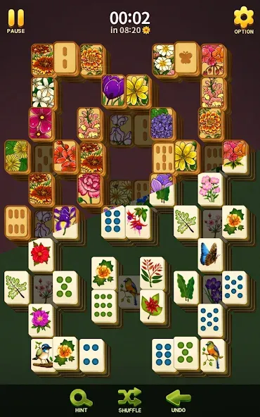 Mahjong Blossom Solitaire [МОД Menu] Screenshot 4