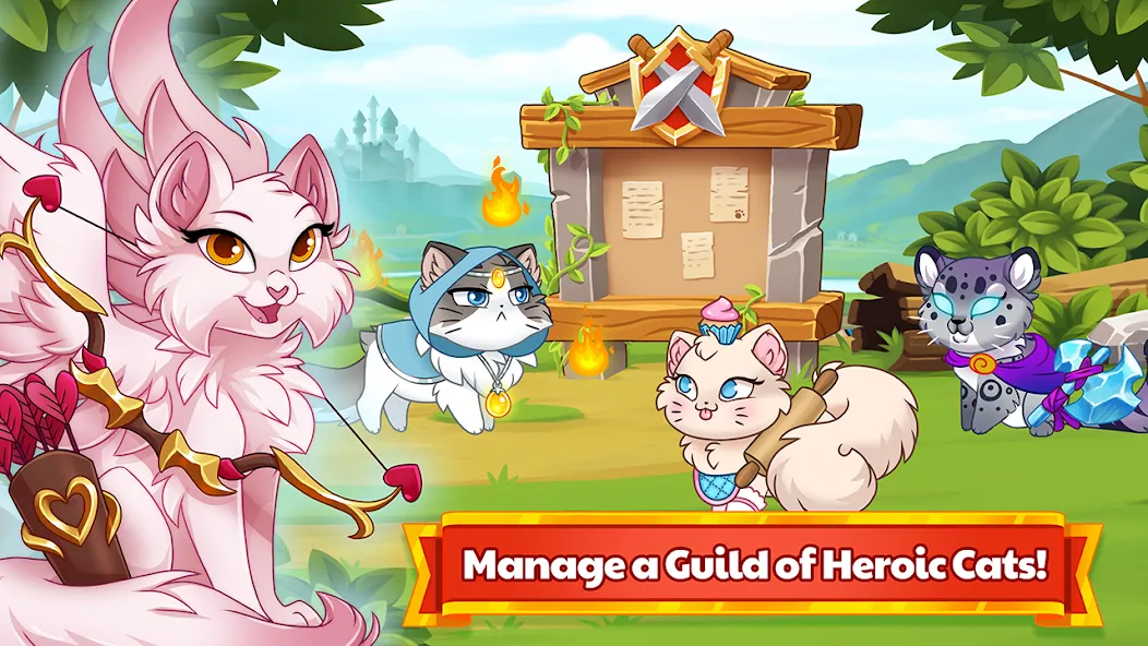 Castle Cats - Idle Hero RPG (Кэстл Кэтс) [МОД Меню] Screenshot 1