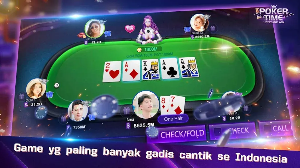 Poker Time- Pulsa Texas Holdem (Покер Тайм) [МОД Меню] Screenshot 1