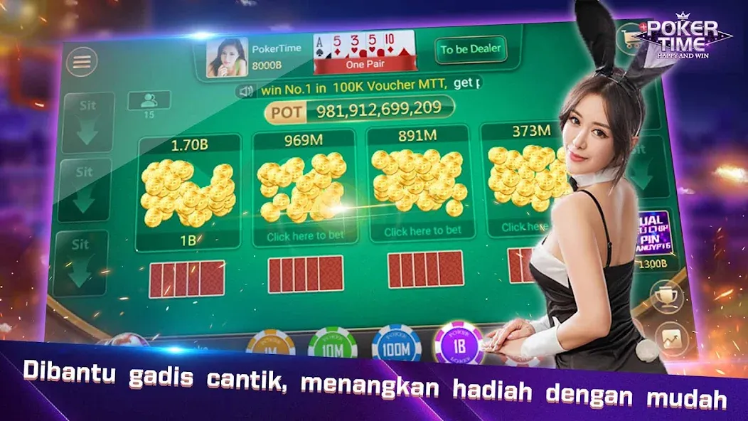 Poker Time- Pulsa Texas Holdem (Покер Тайм) [МОД Меню] Screenshot 2