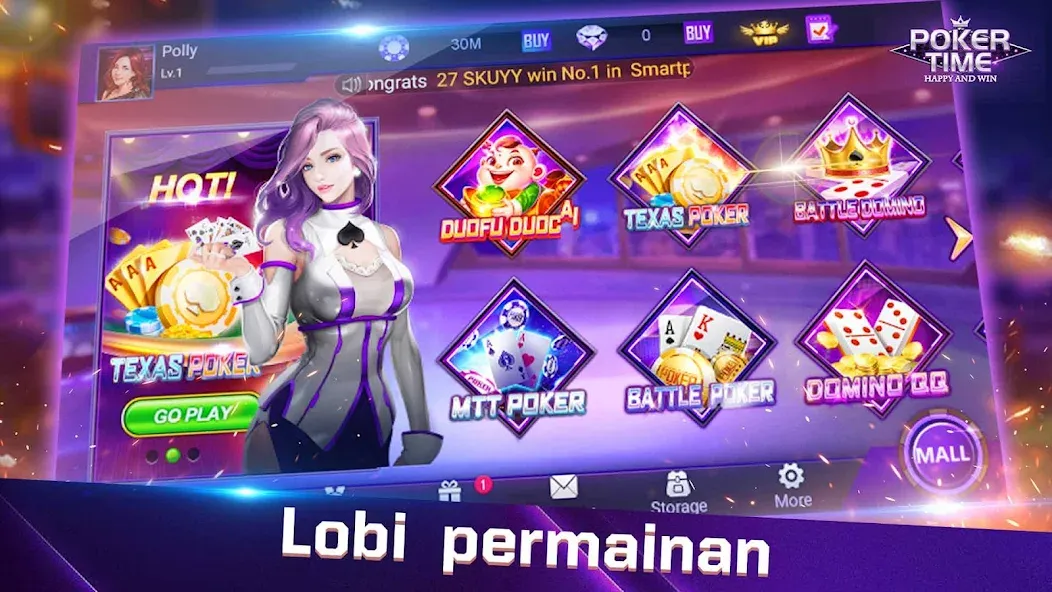 Poker Time- Pulsa Texas Holdem (Покер Тайм) [МОД Меню] Screenshot 4