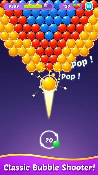 Bubble Shooter Gem Puzzle Pop (Бабл Шутер Драгоценный камень) [МОД Бесконечные деньги] Screenshot 1