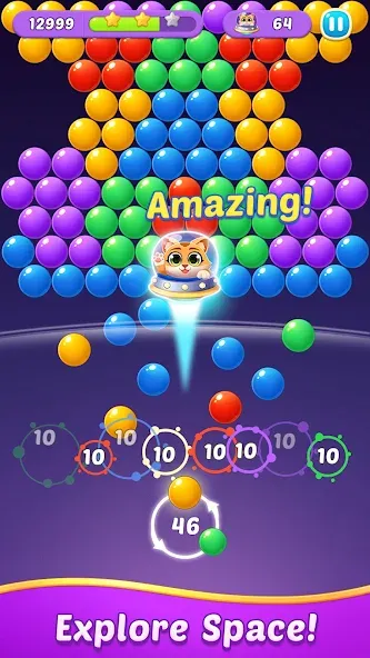 Bubble Shooter Gem Puzzle Pop (Бабл Шутер Драгоценный камень) [МОД Бесконечные деньги] Screenshot 4