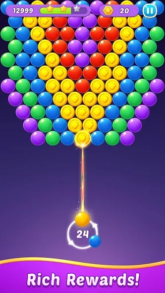 Bubble Shooter Gem Puzzle Pop (Бабл Шутер Драгоценный камень) [МОД Бесконечные деньги] Screenshot 5