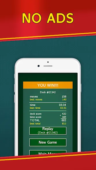 Classic Solitaire Klondike [МОД Unlimited Money] Screenshot 3