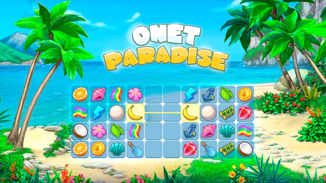 Onet Paradise: connect 2 tiles (Онет Парадайз) [МОД Много монет] Screenshot 1