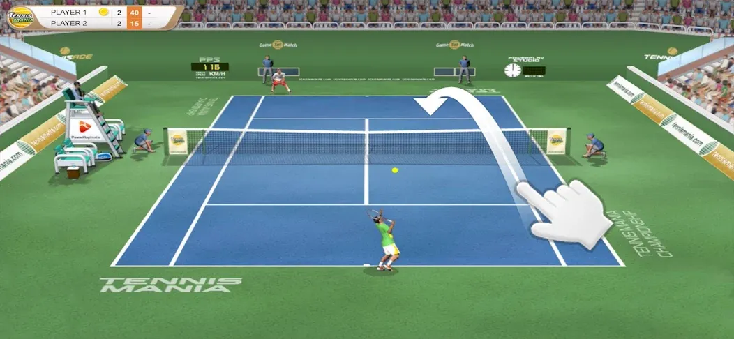 Tennis Mania Mobile (Теннис Мания Мобайл) [МОД Unlimited Money] Screenshot 1