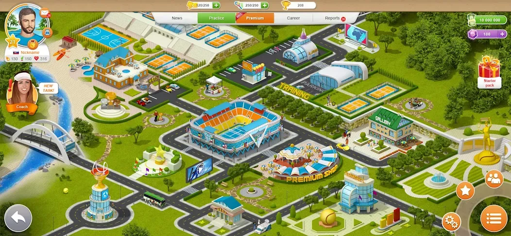 Tennis Mania Mobile (Теннис Мания Мобайл) [МОД Unlimited Money] Screenshot 3