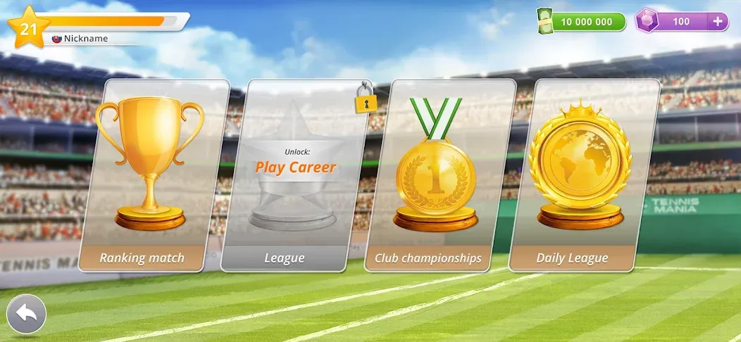 Tennis Mania Mobile (Теннис Мания Мобайл) [МОД Unlimited Money] Screenshot 4