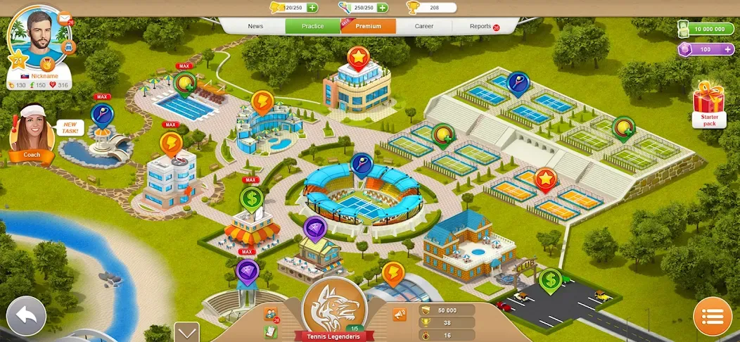 Tennis Mania Mobile (Теннис Мания Мобайл) [МОД Unlimited Money] Screenshot 5