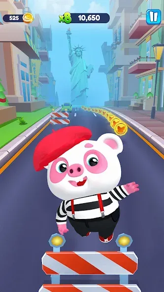 Piggy Panda Run: Fun Game [МОД Unlimited Money] Screenshot 2