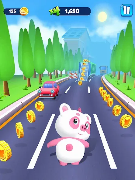 Piggy Panda Run: Fun Game [МОД Unlimited Money] Screenshot 5
