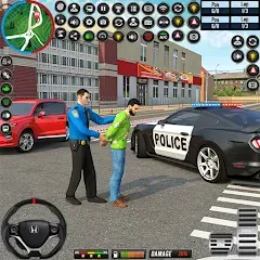 Скачать взломанную City Police Car Driving Games  [МОД Mega Pack]