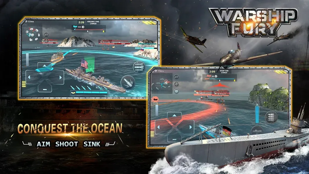 Warship Fury [МОД Бесконечные деньги] Screenshot 3